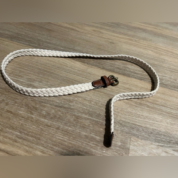 J. Crew Braided Belt with Leather and Gold Details - Picture 1 of 2